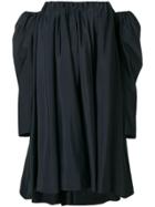 Calvin Klein 205w39nyc Ruched Bardot Dress - Black