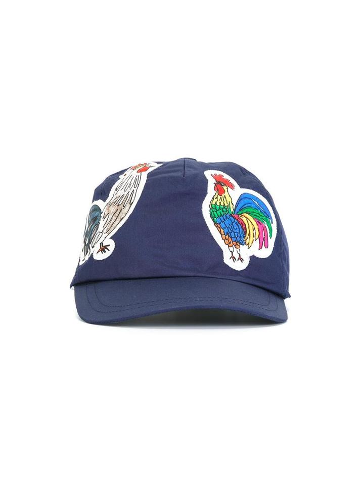 Dolce & Gabbana Kids Rooster Patch Baseball Cap, Boy's, Blue