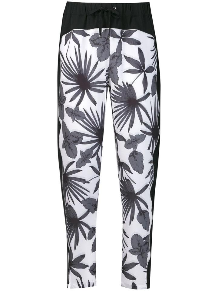 Liu Jo Printed Tapered Trousers - Black