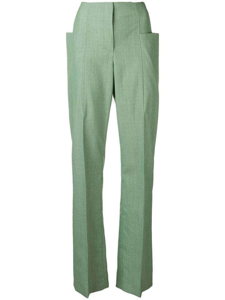 Victoria Beckham Side Pocket Trousers - Green