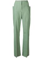 Victoria Beckham Side Pocket Trousers - Green