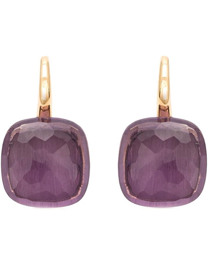 Pomellato Amethyst Drop Earrings, Women's, Pink/purple, 18kt Rose Gold/amethyst