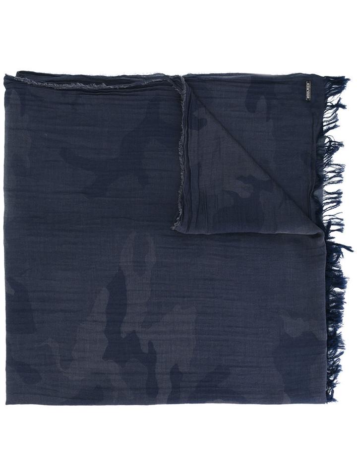 Woolrich - Wrap Scarf - Men - Cotton - One Size, Blue, Cotton