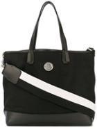 Moncler - 'iris' Tote Bag - Women - Cotton/leather - One Size, Black, Cotton/leather