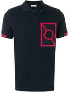 Moncler Chest Logo Polo Shirt - Blue