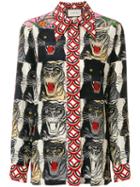 Gucci - Tiger Face Shirt - Women - Silk - 44, Silk