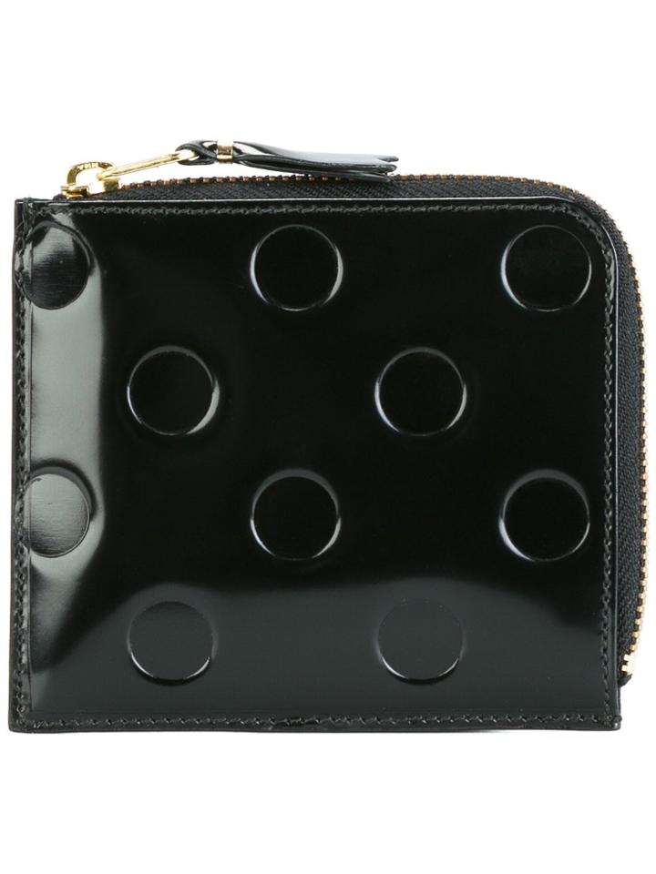 Comme Des Garçons Wallet Polka Dot Embossed Wallet - Black
