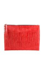 Marni Logo Charm Clutch - Red