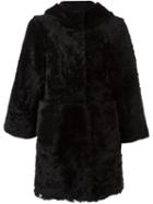 Drome Hooded Coat, Women's, Size: Medium, Black, Lamb Fur