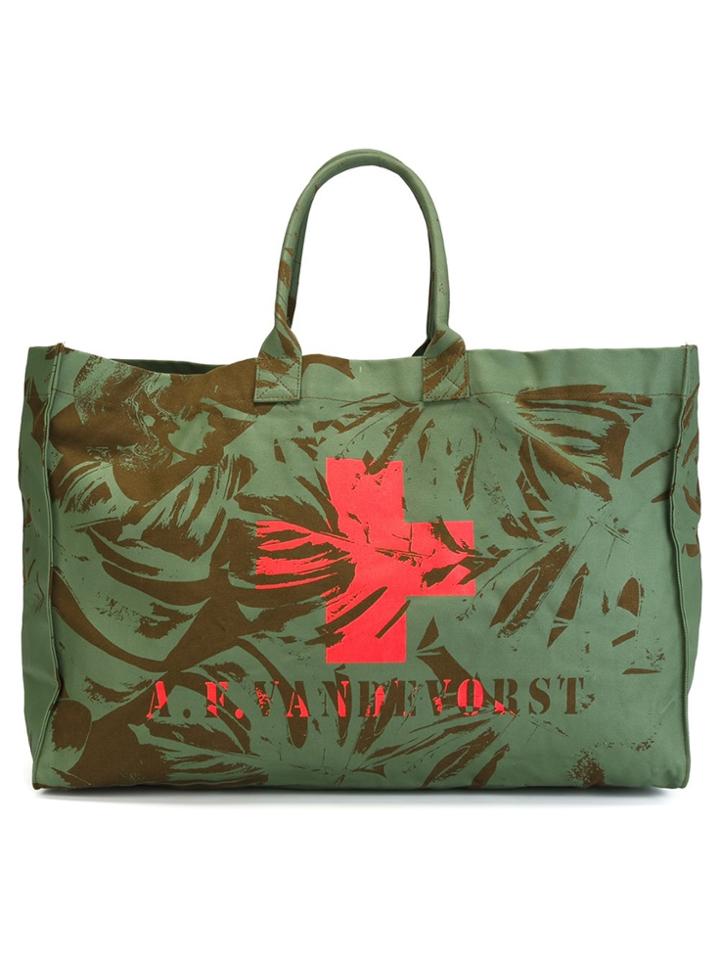 A.f.vandevorst 'we Can Dance' Beach Bag - Green