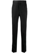 Alexander Mcqueen Glittered Tailored Trousers - Black