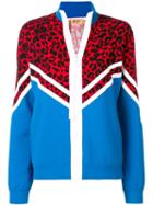 Nº21 Leopard-print Zipped Sweatshirt - Blue