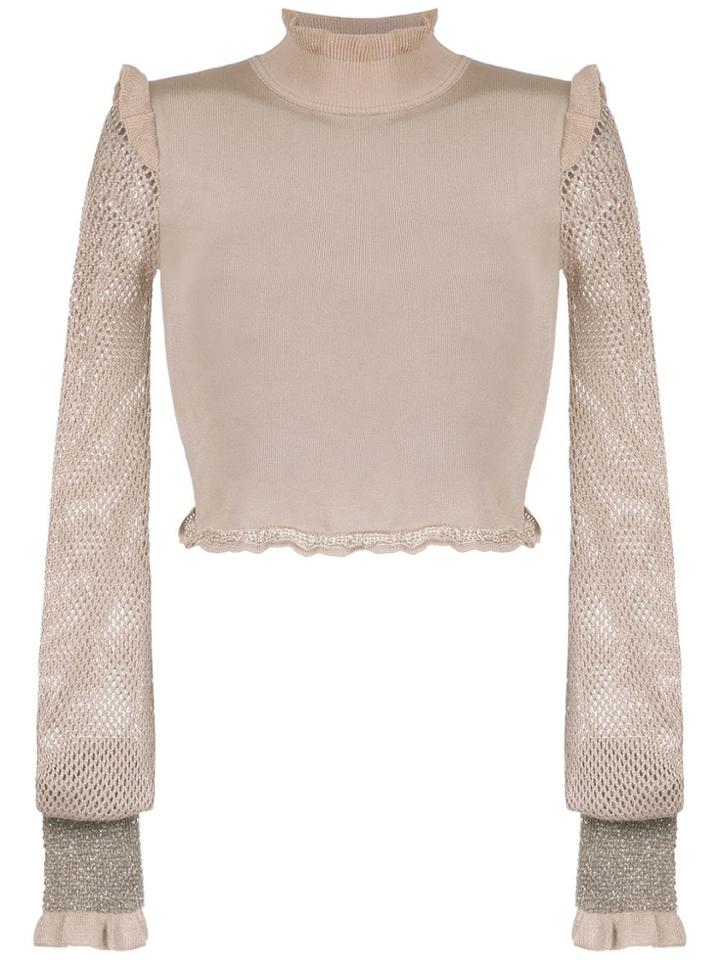 Andrea Bogosian Cropped Top - Neutrals