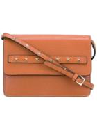 Red Valentino - Star Studded Shoulder Bag - Women - Cotton/calf Leather - One Size, Brown, Cotton/calf Leather