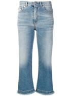 Fiorucci Cropped Flared Jeans - Blue
