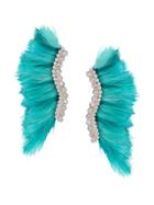 Mignonne Gavigan Oversized Wings Earrings - Blue