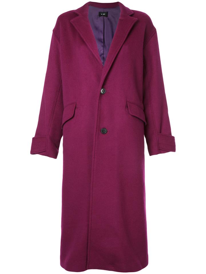 G.v.g.v. Oversized Maxi Coat - Pink & Purple