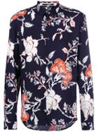 Mcq Alexander Mcqueen Bohemian Floral Shirt, Men's, Size: 46, Black, Viscose