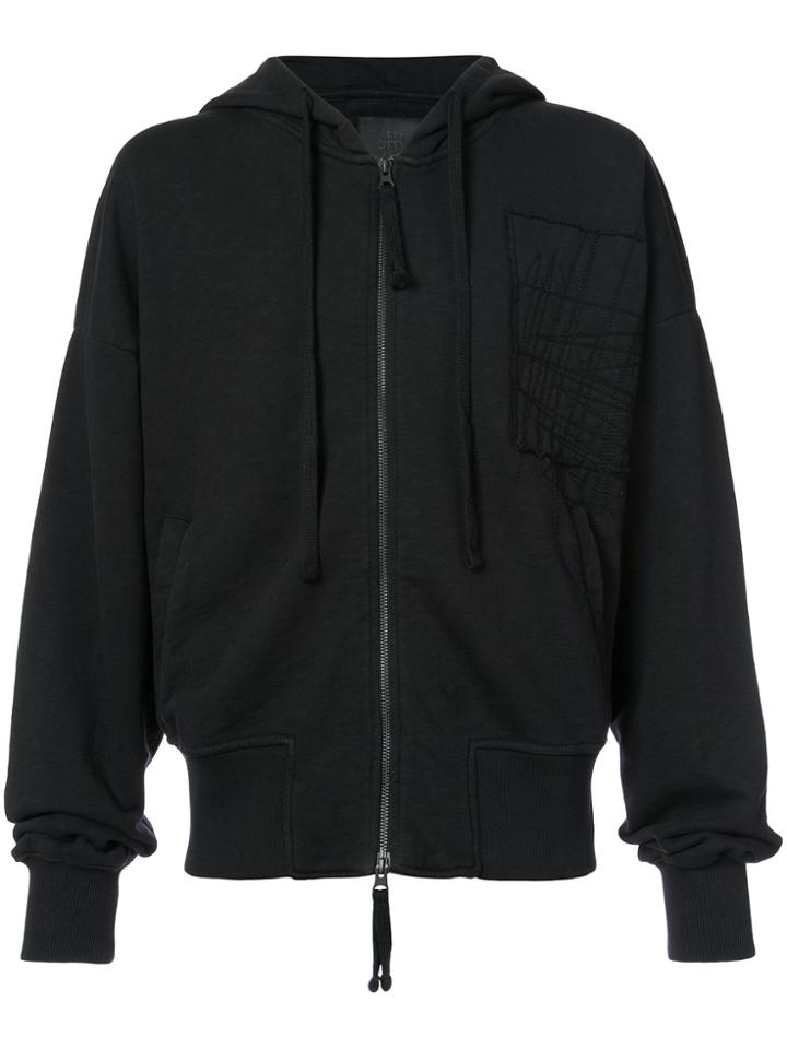 Thom Krom Patch Zip Hoodie - Black