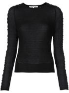 Helmut Lang Gathered Side-stripe Jumper - Black