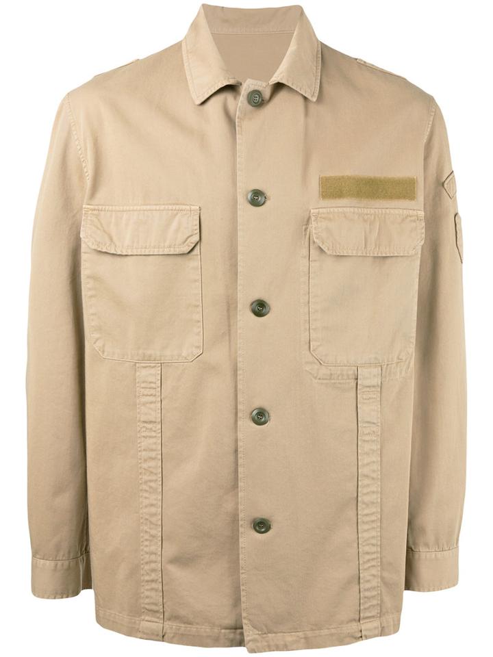 Military Shirt - Men - Cotton - S, Nude/neutrals, Cotton, Golden Goose Deluxe Brand