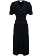 Sonia Rykiel Plumetis Cinched Waist Dress - Black