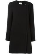 Chloé A-line Midi Coat, Women's, Size: 40, Black, Polyamide/viscose/virgin Wool