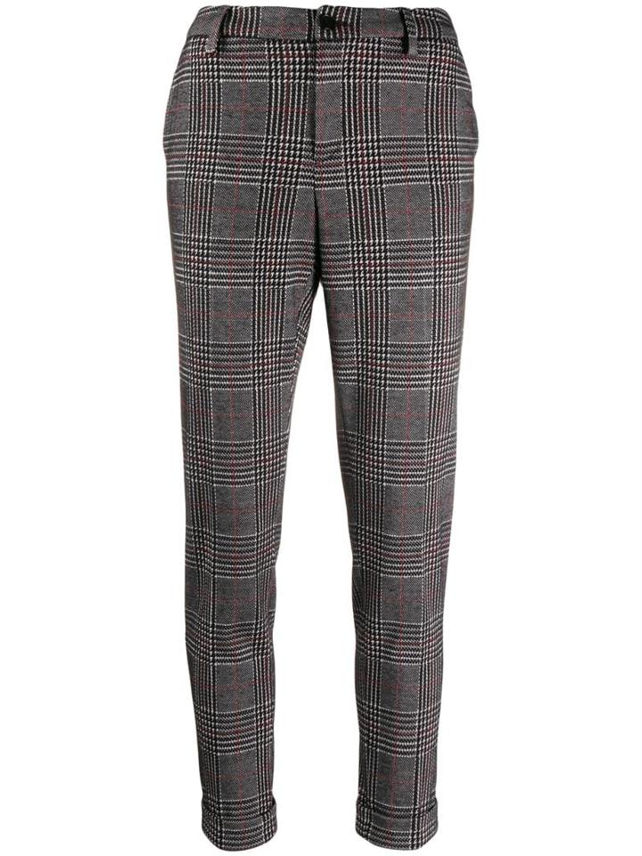 Liu Jo Check Print Trousers - Black