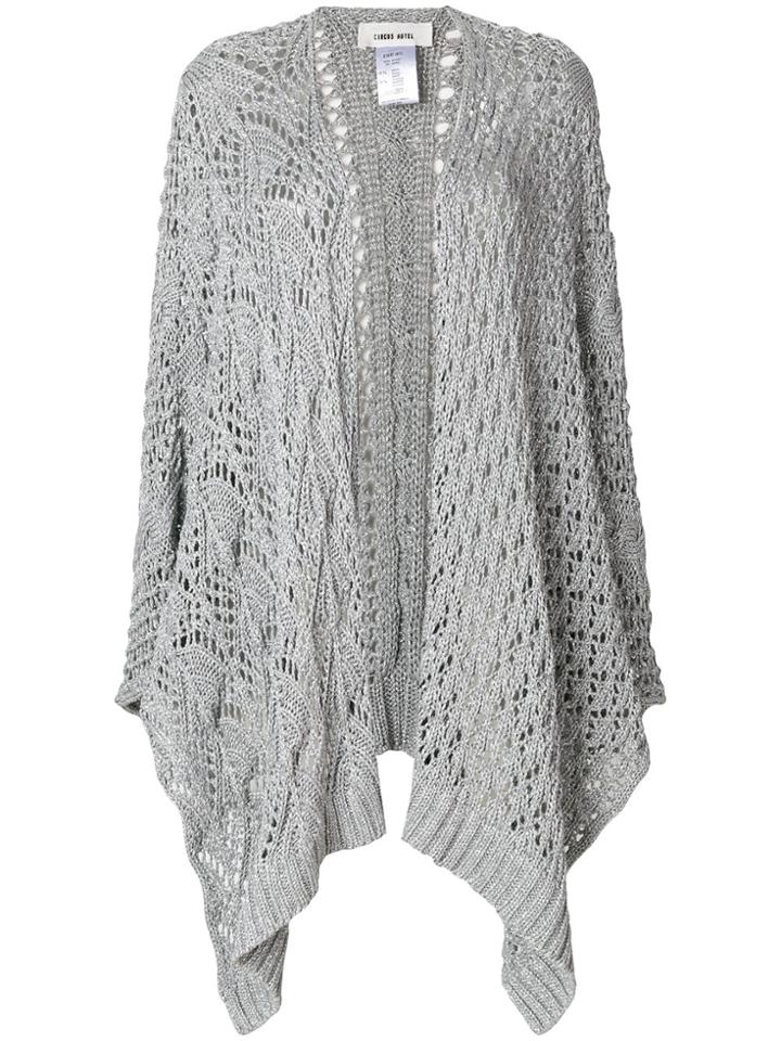 Circus Hotel Crochet Cape - Grey