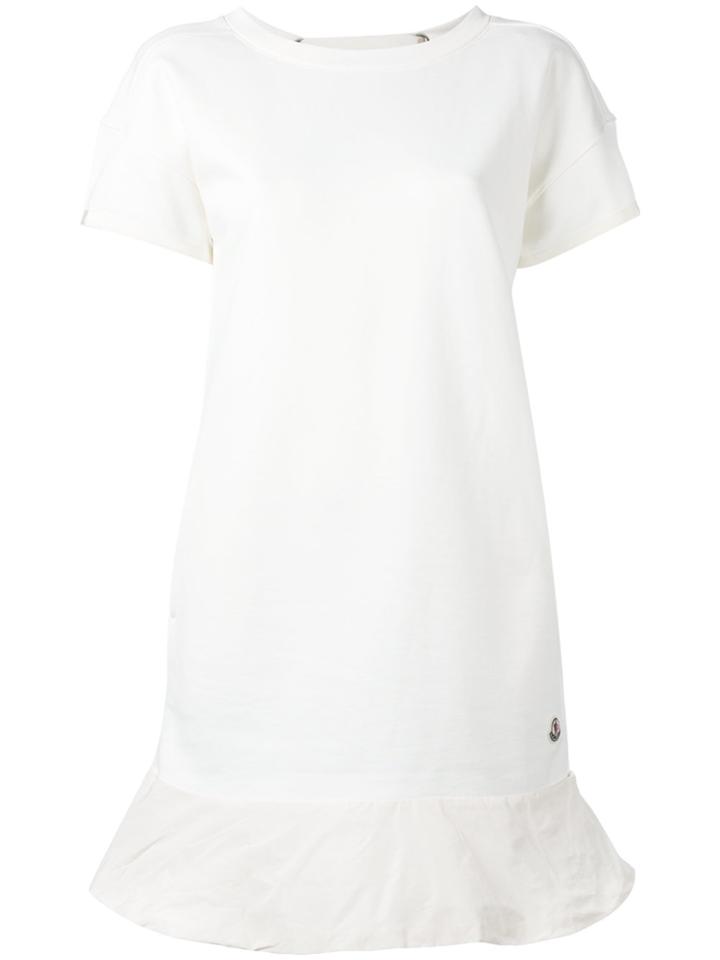 Moncler Flared Hem T-shirt Dress - White