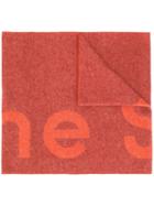 Acne Studios Toronty Logo Scarf - Red