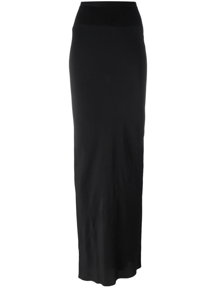 Rick Owens Coda Maxi Skirt, Women's, Size: 40, Black, Silk/acetate