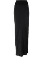 Rick Owens Coda Maxi Skirt, Women's, Size: 40, Black, Silk/acetate