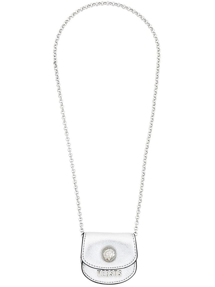 Versus Coin Bag Necklace - Metallic