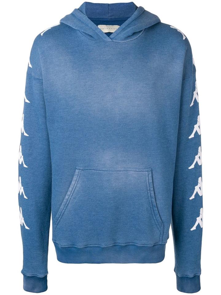 Paura Kappa Sleeve Hoodie - Blue