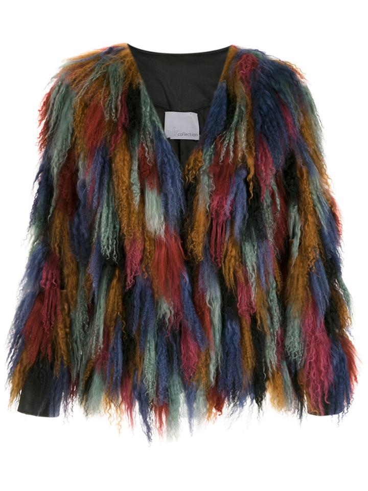 Nk Sheepskin Oversized Coat - Red