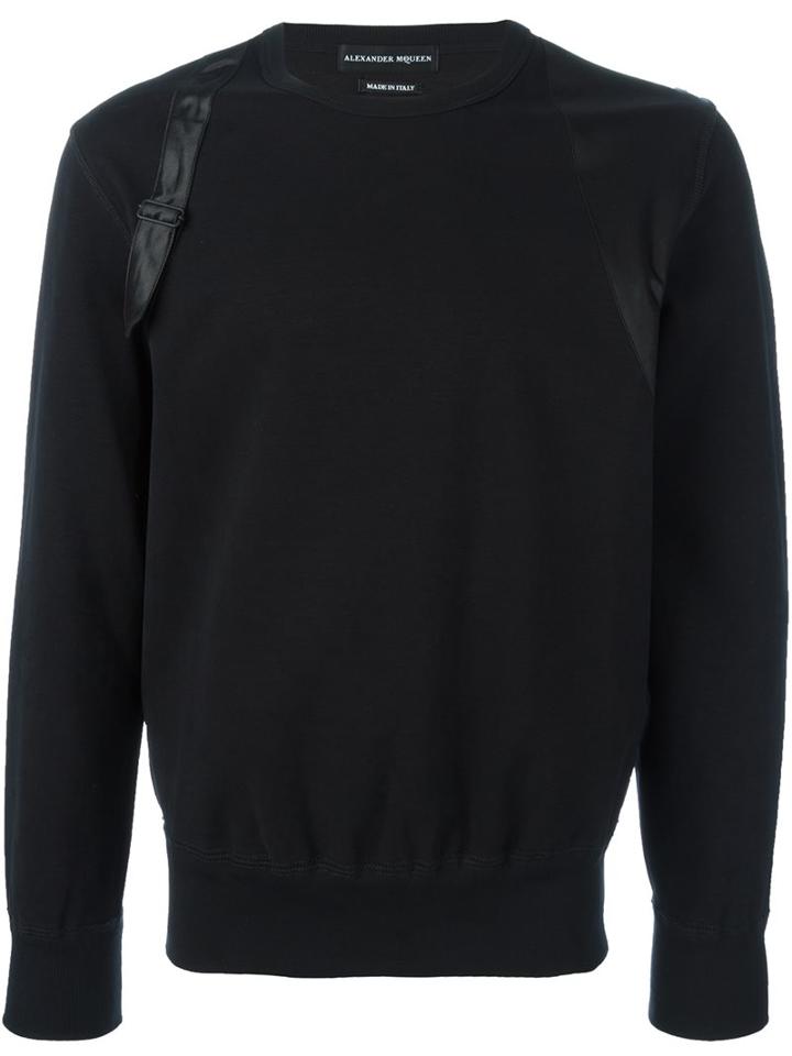 Alexander Mcqueen 'harness' Sweatshirt, Men's, Size: Medium, Black, Cotton/spandex/elastane/silk