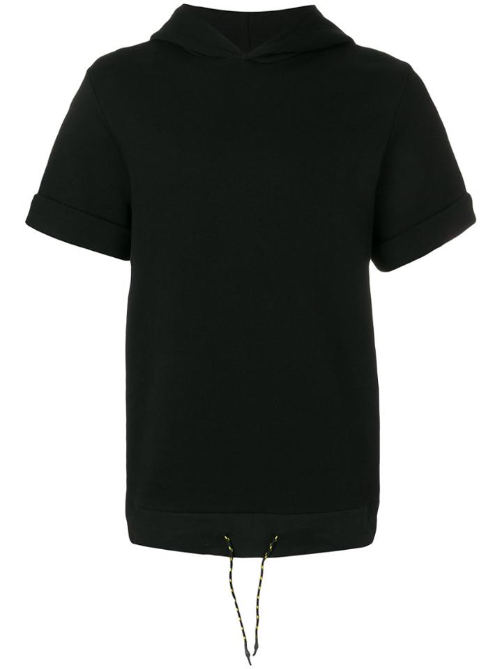 Low Brand Short Sleeve Hoodie - Black