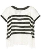 Edward Achour Paris Striped T-shirt - White