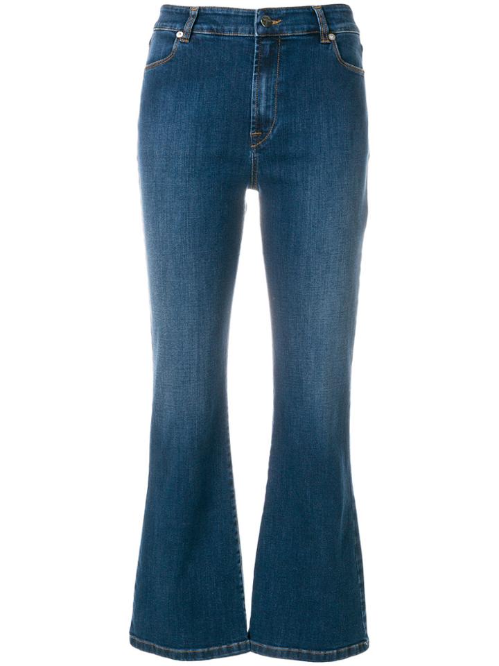 Vivetta Heart Embellished Kick Flare Jeans - Blue