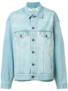 Off-white Oversized Denim Jacket, Women's, Size: Small, Blue, Cotton