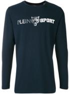 Plein Sport Logo Print Sports Top - Black