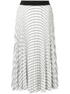 Karl Lagerfeld Pleated Logo Skirt - White