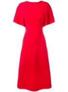 Valentino Crepe Midi Dress, Women's, Size: Xl, Red, Viscose/polyester