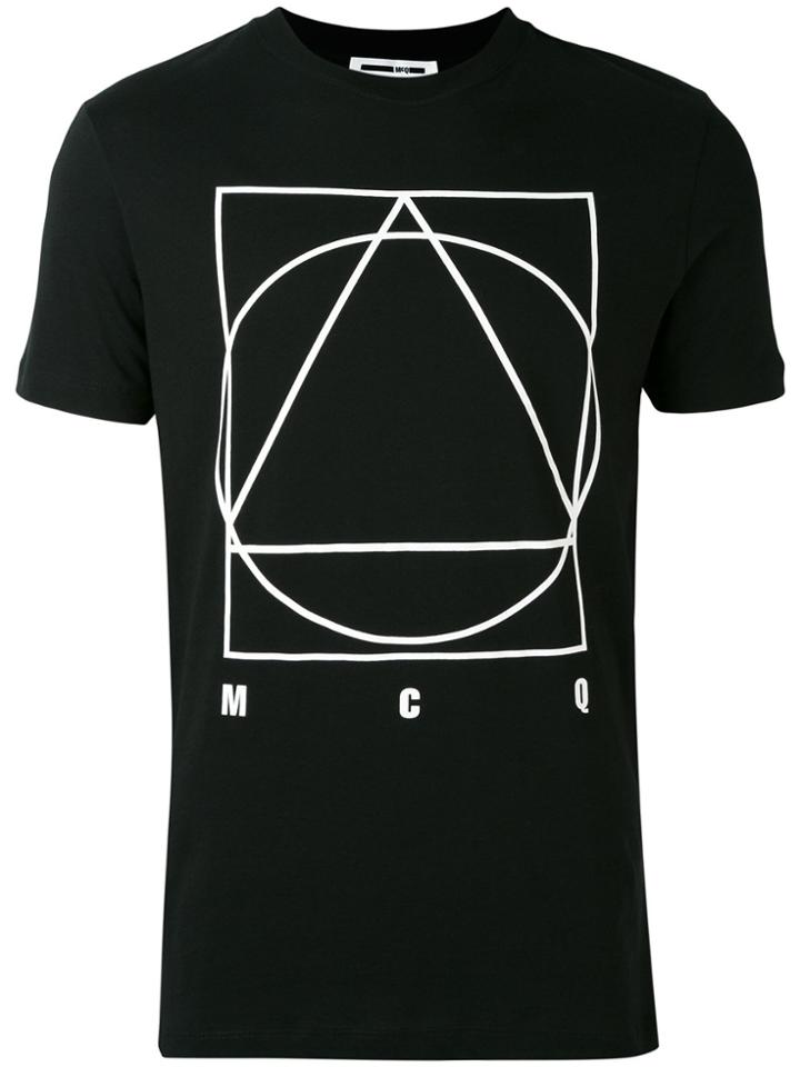 Mcq Alexander Mcqueen Glyph Icon Print T-shirt - Black