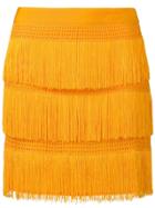 Alberta Ferretti Fringed Mini Skirt - Yellow