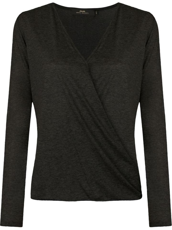 Andrea Marques Longsleeved Cache-coeur Blouse