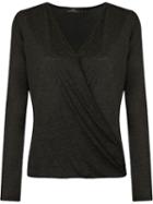 Andrea Marques Longsleeved Cache-coeur Blouse