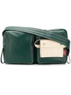 Valentino Colour Block Messenger Bag - Green