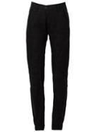 Ziggy Chen Slim Fit Trousers, Men's, Size: 52, Black, Silk/cotton/linen/flax/spandex/elastane